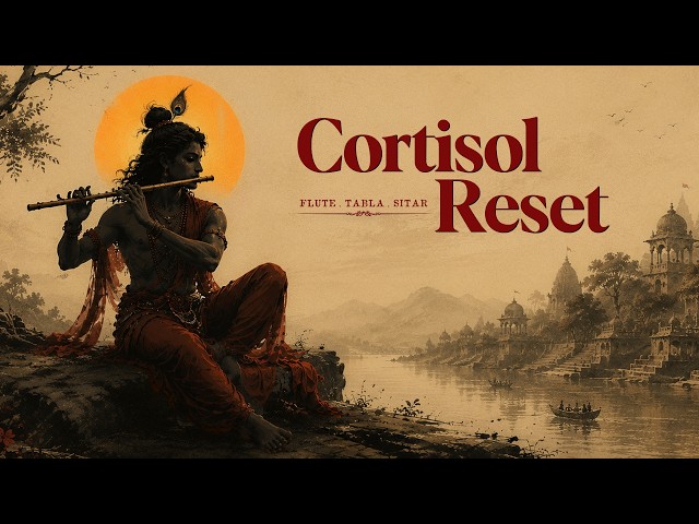 Cortisol Reset । 432Hz Krishna Bansuri Therapy for a Calm Mind & Stop Overthinking । Indian Healing