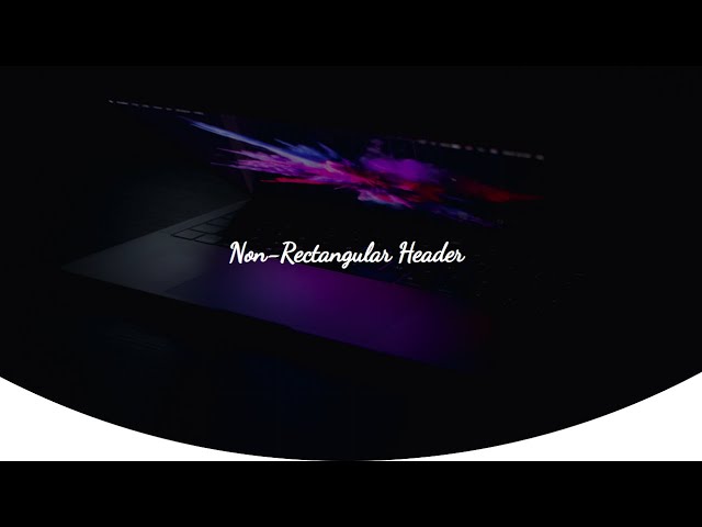 Non-Rectangular Header Using CSS3 Clip-path | CSS Curved Background Effects