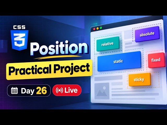 Position | CSS | Practical Project (SpaceX) | Day 26 | Legend Tech Live