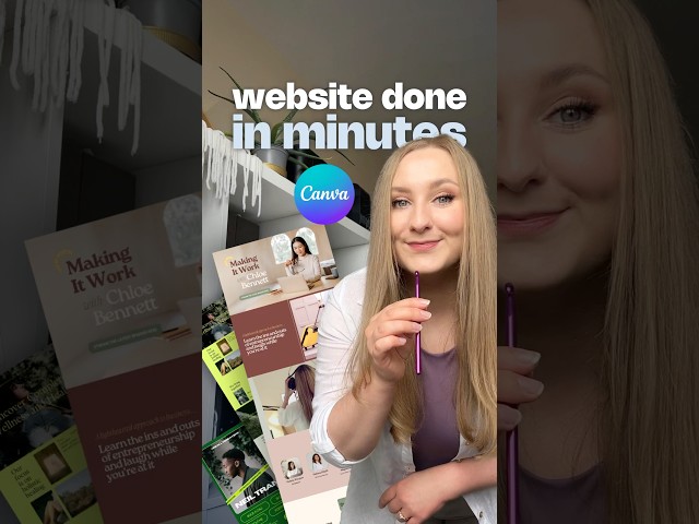 Create a free website in Canva within minutes!
