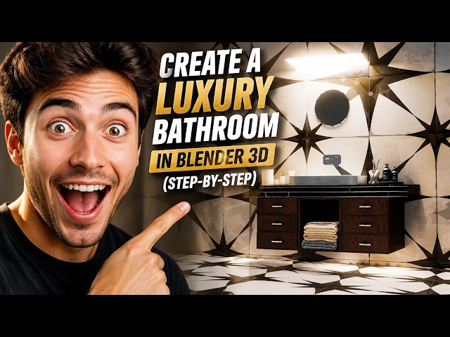 Create a Luxury Bathroom in Blender 3D (Step-by-Step)