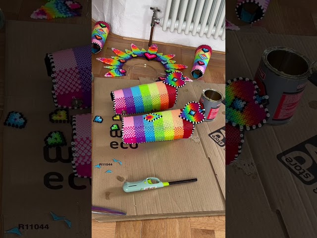 Perler bead Drag Costume ✨🌈 #perlerbeads #dragqueen #costume #costumedesign #pride #rupaulsdragrace