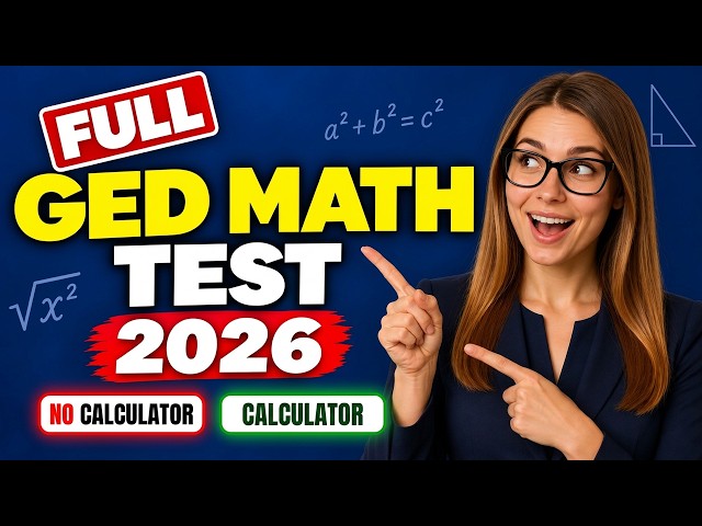Full GED Math Test 2026 Part 1: Don't Fail Your Test
