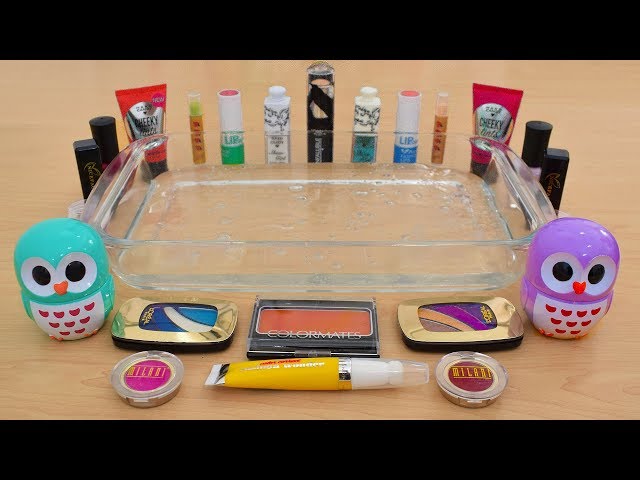 Mixing Makeup and Body Glitter Into Clear Slime ! SATISFYING SLIME VIDEO !