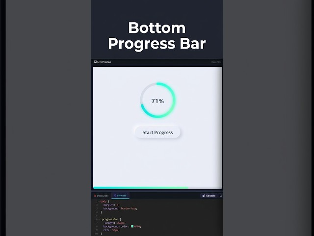 This Progress Bar is at The Bottom! 😍 #shorts