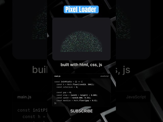 Pixel Loader in CSS #css #html #js #tailwindcss #coding #saas