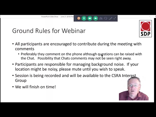SDP CSRA IG Meeting 21June2018 short