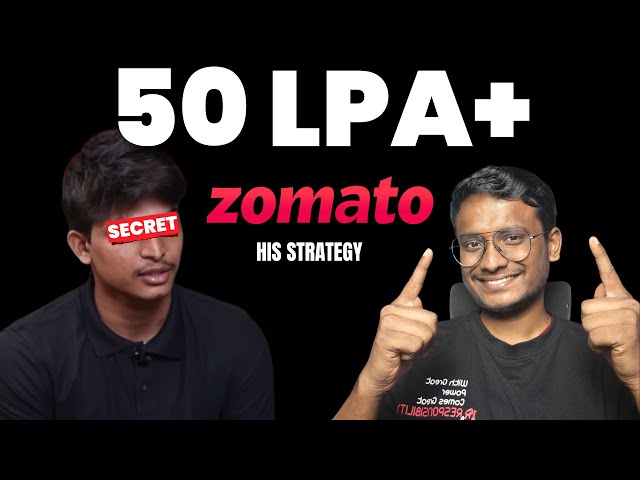 How to Get 50+ LPA in Recession & AI Era | Zomato SE Strategy (Full Breakdown)