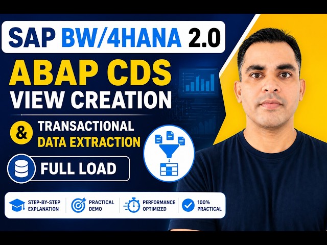 SAP-BW4HANA 2.0 ABAP CDS View Creation & Extraction Transactional Full Data Load