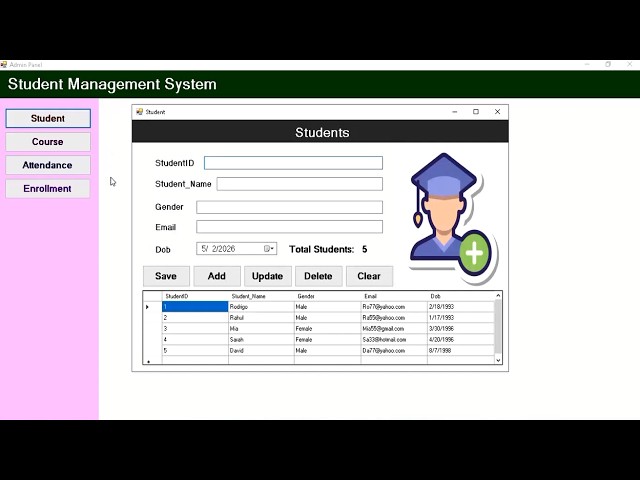 Student Management System Using Vb.Net