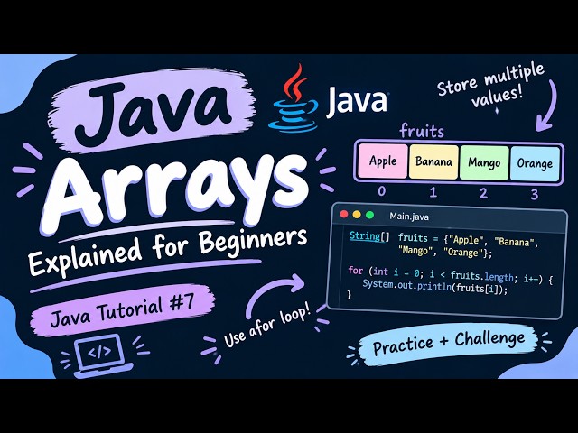 Java Arrays Explained for Beginners | Java Tutorial #7
