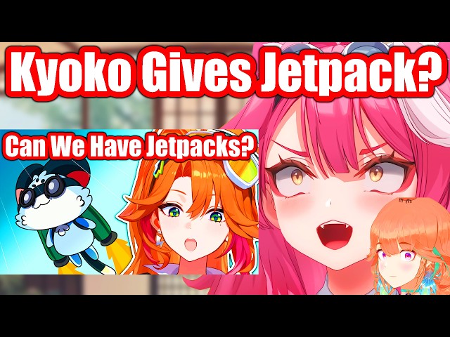 Raora's Reaction to Kyoko Gives Jetpack for Chattini is Hilarious! 【Hololive】
