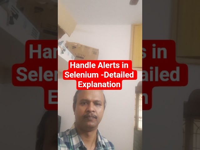 How to handle alerts in Selenium? #interviewpreparation #automationtesting