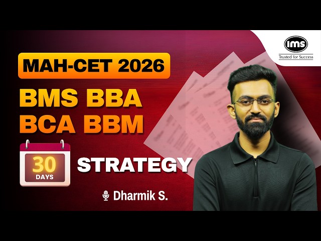 MAH-CET 2026 | BBA/BMS/BCA/BBM 30 Days Complete Strategy ft. Dharmik Sir