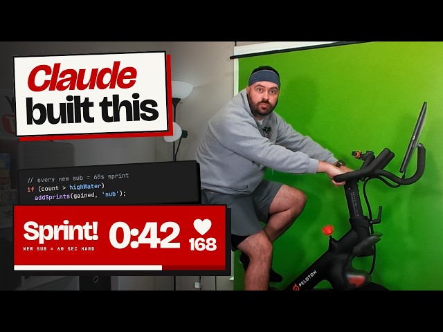 Claude Built My Overlay. Every Sub = 60s Sprint ⭐
