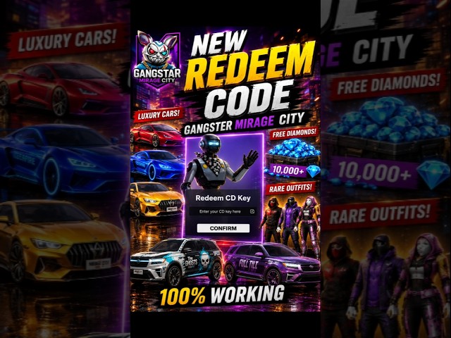 New Code 🔥Gangstar Mirage City Redeem Code 🔥 | How to Apply Redeem Code in Gangstar Mirage City