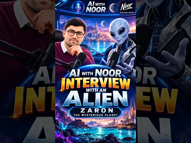 I Interviewed an ALIEN on His Home Planet! 👽🌌 | AI With Noor #Aliens #SciFi #AI #Shorts #Podcast