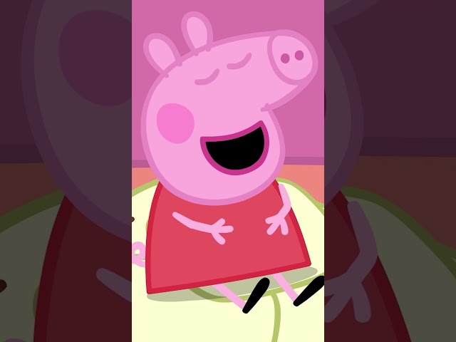 Peppa and George are jumping on the bed! 🙉 #peppapigenglish #peppapigsongs
