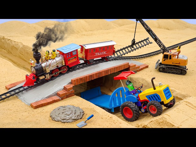 Top Most Creative DIY Mini Tractor 🚜 Train Bridge Rescue & Bridge Building | HP Mini