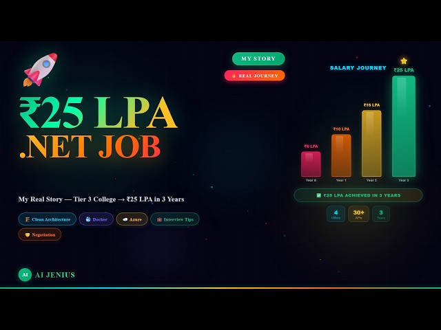 No IIT. No FAANG. Just Skills — How I Got ₹25 LPA as a .NET Developer in 3 Years