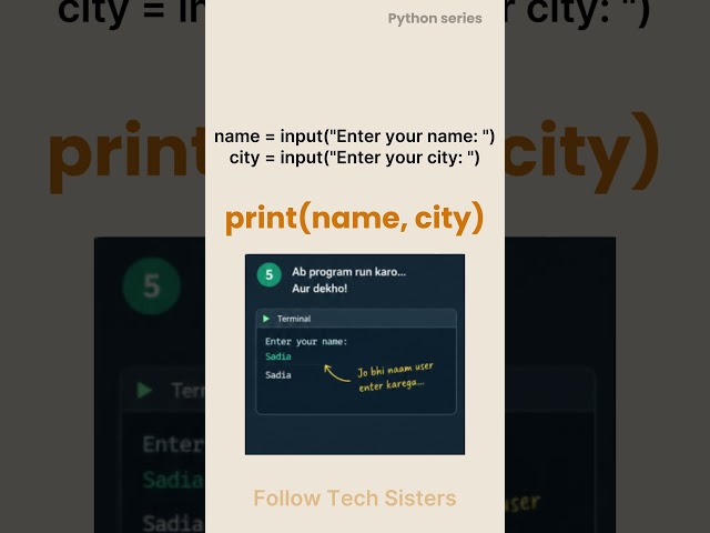 what is input function ()#coding #pythonprogramming #techsisters #obe #python