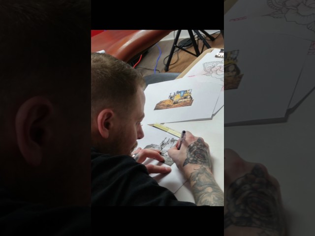 Caterpillar D6T hand tattoo