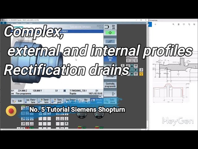N5 Tutorial #shopturn  #sinutrain  #siemens  Complex Profiles, External and Internal Grinding Drains