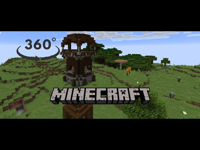 4K Minecraft Pillager Fight 3D 360° Test