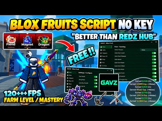 New *OP* Blox Fruits Script No Key - Auto Farm, Max Lvl Raid, Magnet, Quest, Fruit ESP, & More! 🔥