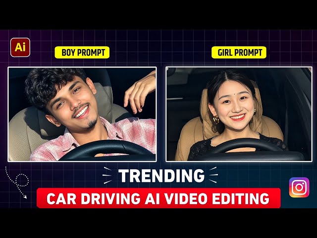 Trending car driving ai video editing | Pata chalega song reel editing | Car wala video kaise banaye