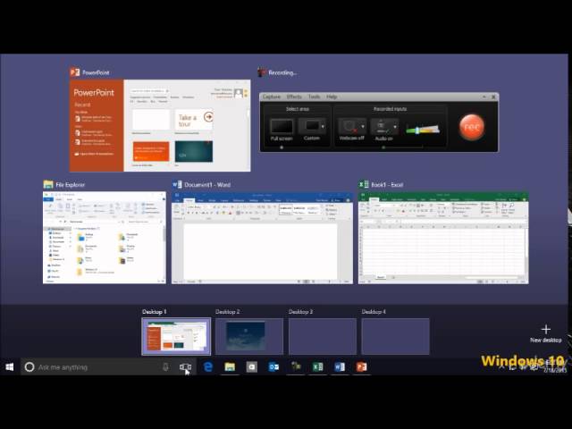 Windows 10 Tutorials Multiple Desktop