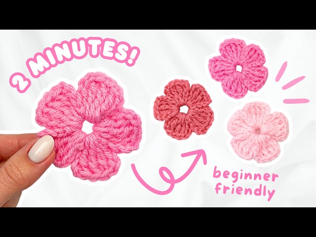 how to crochet a simple flower | no magic ring 🌸 easy crochet tutorial for BEGINNERS