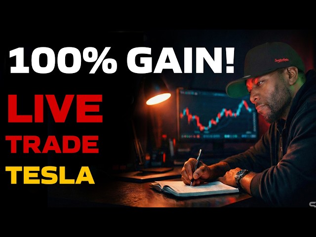 100% Gains Live Trading! Breaking Down Tesla