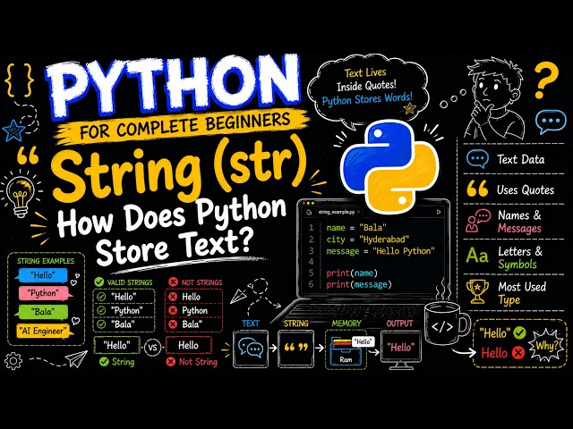 15. Python Strings Explained | What Is a String in Python? | Python for Beginners