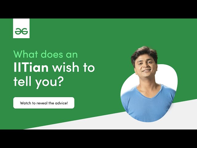The advice that every geek has been waiting for is here! | GeeksforGeeks ft. Vipul Goyal