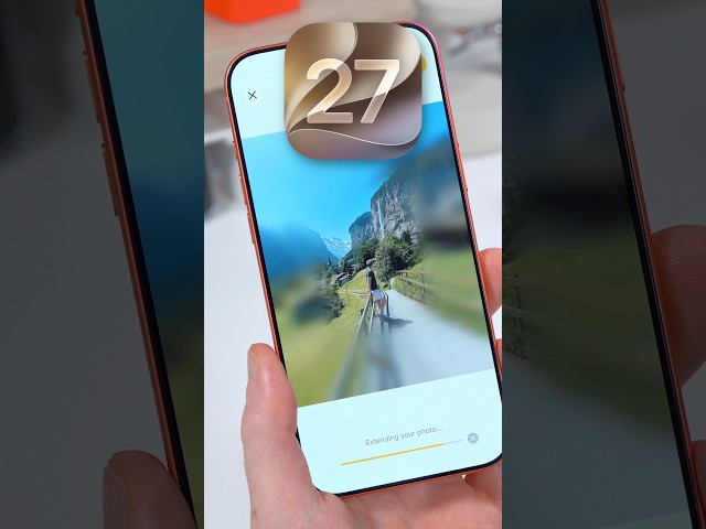 Here’s how to EXTEND a photo in iOS 27 AFTER it was taken! ↔️ 📲 #shorts #iphone #ios27 #tech