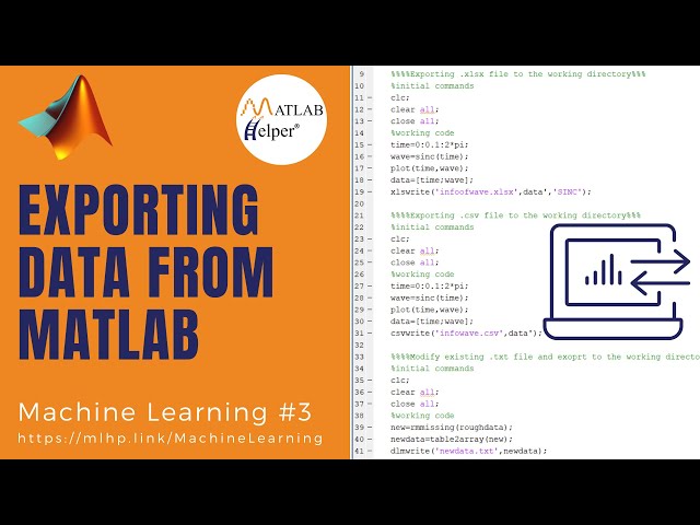 Exporting Data from MATLAB | Machine Learning | @MATLABHelper