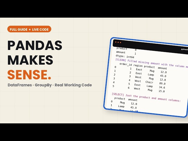 Pandas in Python Makes Sense: The Complete Guide With Real Working Code #python #machinelearning