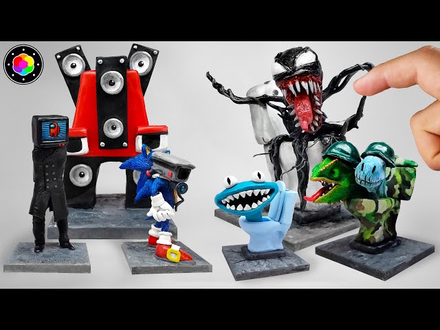 Creo COMBINACIONES de SKIBIDI TOILET! (Titan Speaker A, G-Venom, Cyan Toilet y Tv Sus) | PlastiVerse
