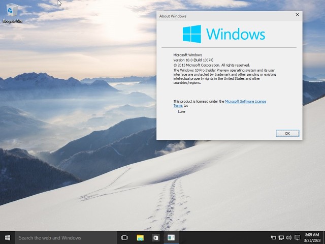 Installing Windows 10 Build 10074 x64 Debombed