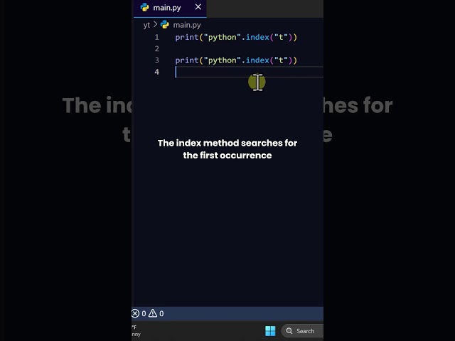 Quick Character Position 🔢 #coding #python #stem #science
