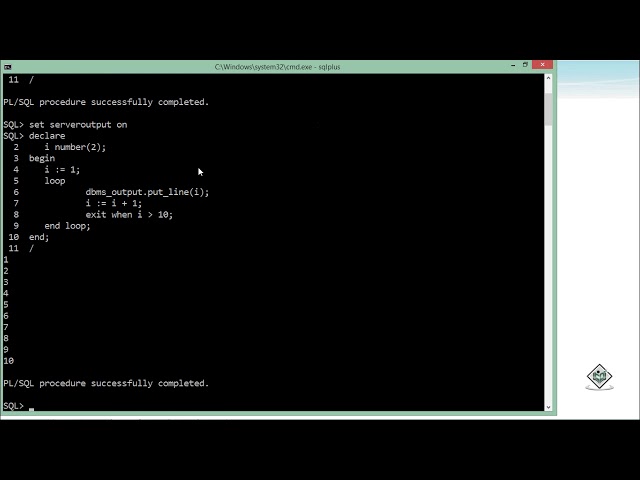 Oracle - PL/SQL - Loops
