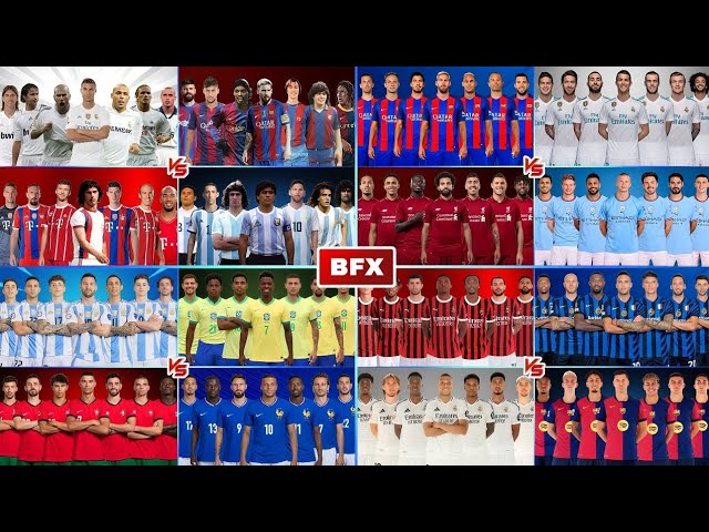 Ronaldo vs Messi vs Neymar vs Mbappe | Barcelona vs Real Madrid vs Bayern Munich LEGENDS (FULL 05)