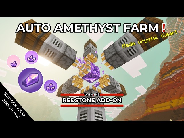 Automatic Amethyst Farm with the Redstone Add-On