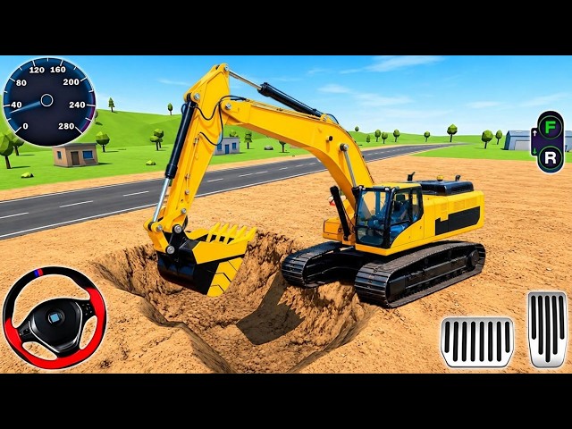 Road Builder Construction JCB 3D - City Highway Excavator Simulator - Android GamePlay