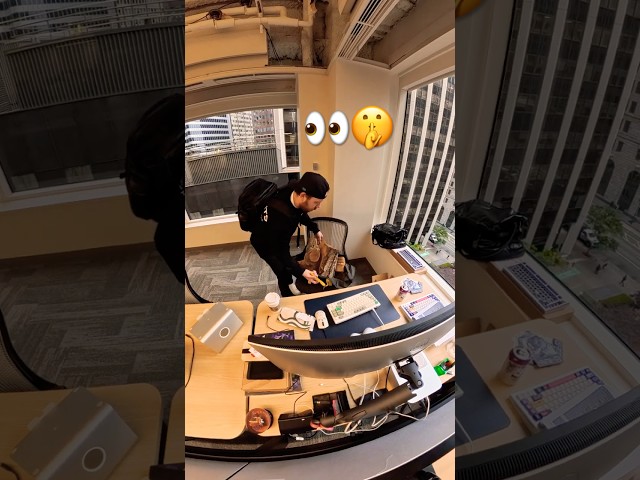 We set up a hidden camera in the office today 👀