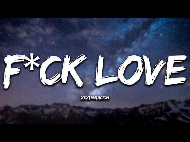 XXXTENTACION - F*ck Love feat. Trippie Redd 💔 ( slowed & reverb + lyrics ) | Lyrics video