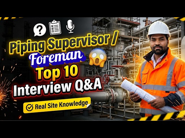 Top 10 Piping Supervisor Interview Questions & Answers | Real Site Based | Shutdown & Refinery Jobs