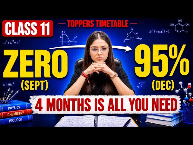 Zero to 95% | SEPTEMBER to DECEMBER COMPLETE PLAN 🔥 | *BEST EVER STRATEGY* for Class 11