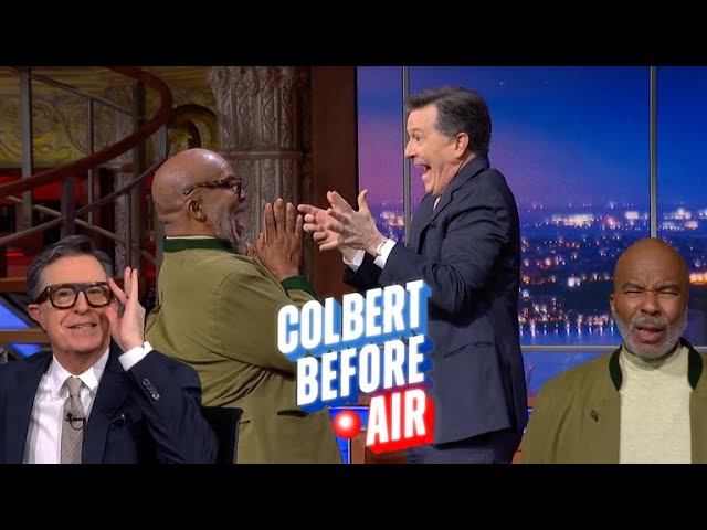 Colbert Before Air: Finders Keepers! David Alan Grier Leaves His Glasses Behind… Big Mistake